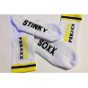 SneakFreaxx Chaussettes STINKY SOXX Blanc-Jaune